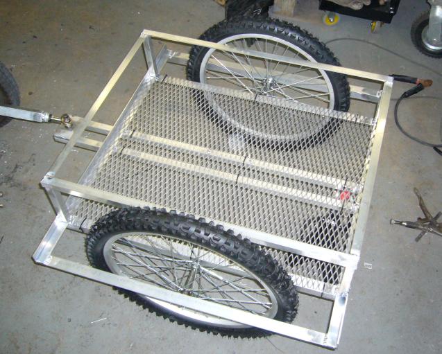 Completed bicycle cart