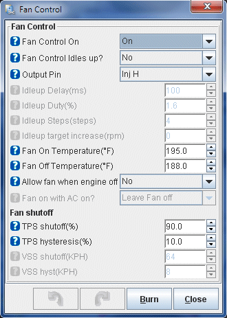 MS3X 13B Fan Control Settings