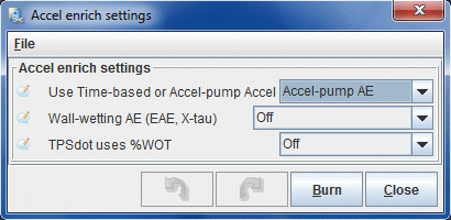 Accel Enrich Settings, MS3X, 13B Rotary