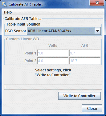 Calibrate AFR Table, MS3X, 13B Rotary