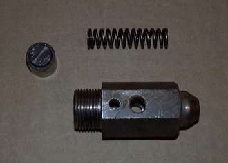 Disassembled oil pressure regulator