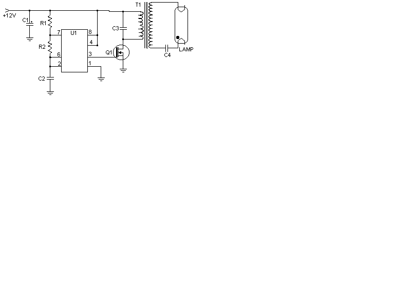 Schematic for lamp driver