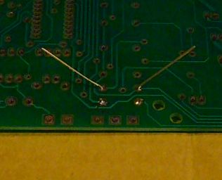 Resistor place in PCB, held in with slightly bent leads