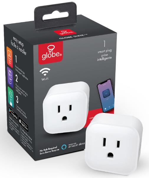 Image of Globe Wifi Smart Plug #50114 with box