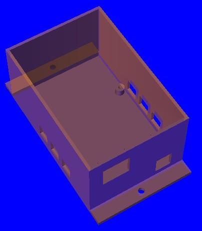 Image of 3D render of printable case for 6 channel power monitor
