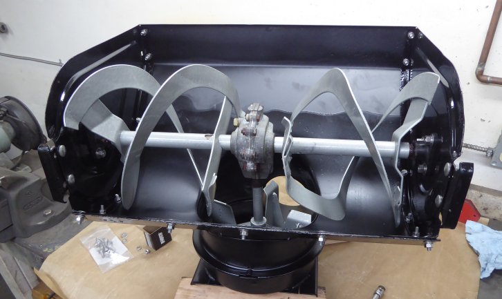 Image of assembled impeller section on bench