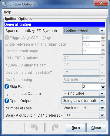 Tach Input/Ignition Settings, MS2, 13B Rotary